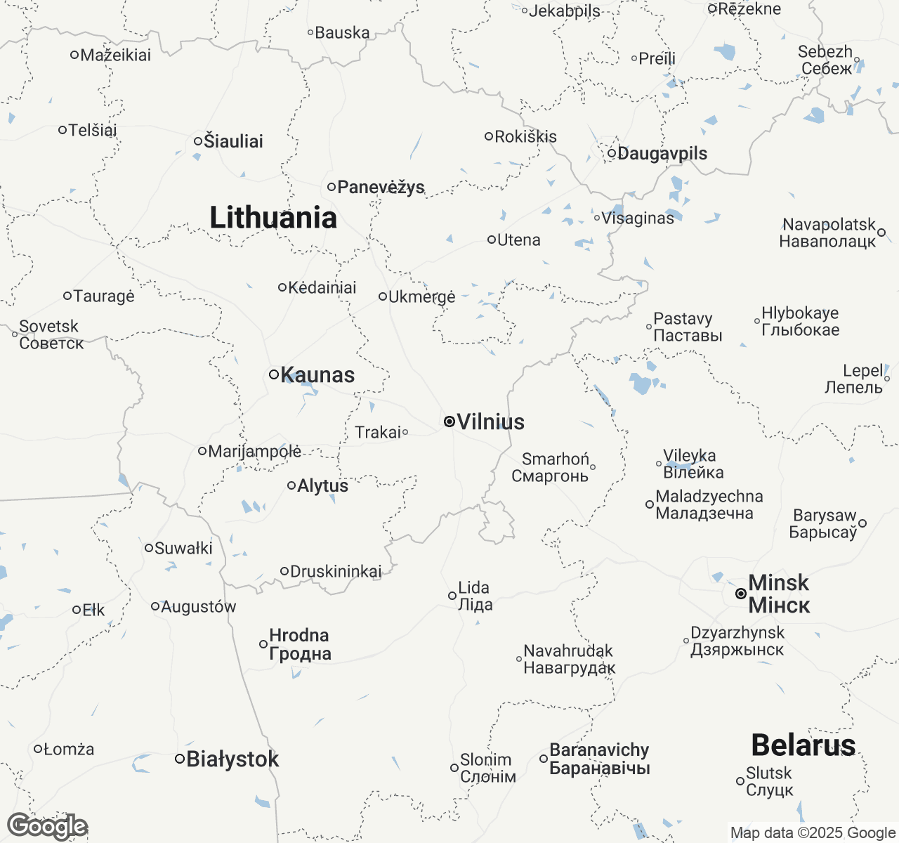 Map of Vilnius